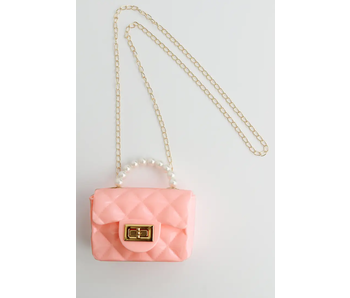 Pearl Handle Jelly Purse Pink
