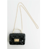Sparkle Sister by Couture Pearl Handle Jelly Purse Black