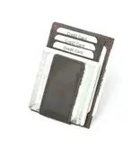 American Leather Goods Genuine Leather Wallet with Magnet Clip Dark Brown