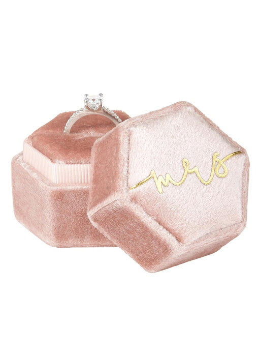 Velvet Ring Box - Mrs