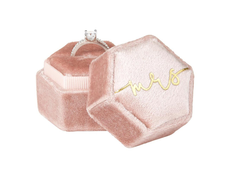 Santa Barbara Design Studio by Creative Brands Velvet Ring Box - Mrs