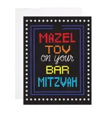 9th Letter Press 8 Bit Bar Mitzvah Card