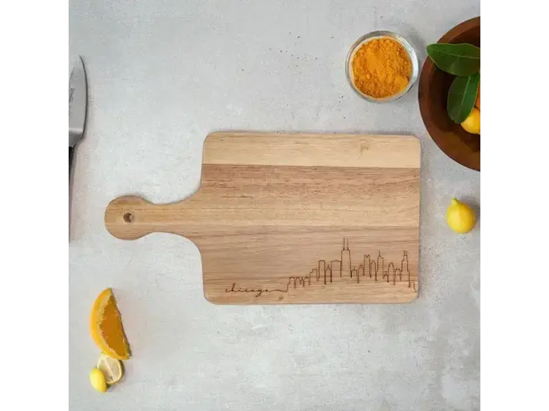 9th Letter Press City Skyline Cutting Board - Chicago