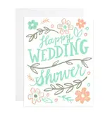 9th Letter Press Happy Wedding Shower Card