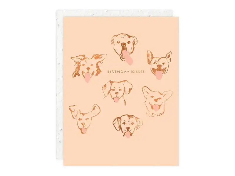 Seedlings Dog Kisses - Birthday Card