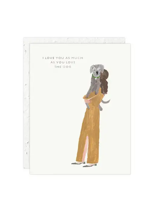 Girl and Dog - Love + Friendship Card