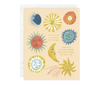 Sun and Moon - Love + Friendship Card