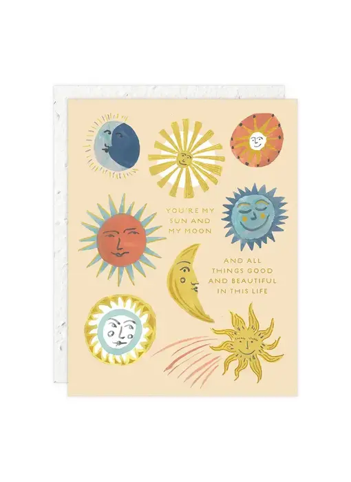 Sun and Moon - Love + Friendship Card