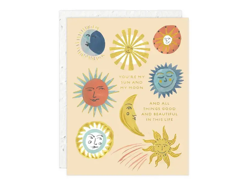 Seedlings Sun and Moon - Love + Friendship Card