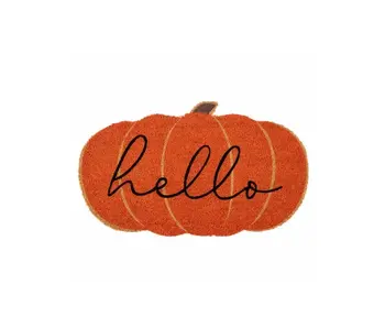 HELLO PUMPKIN DOORMAT, ORANGE