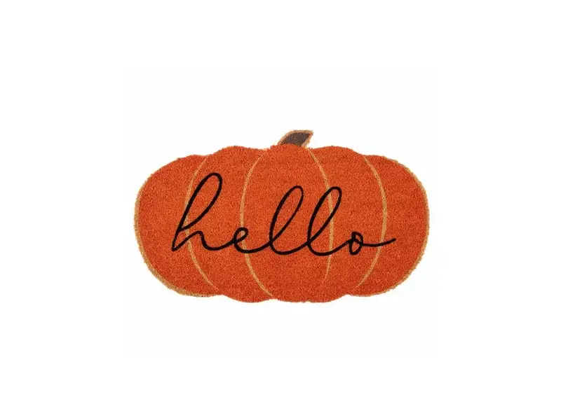 Shiraleah HELLO PUMPKIN DOORMAT, ORANGE