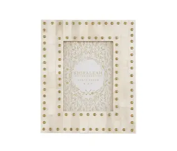 Mansour Studded 5 x 7 Gallery Frame, Ivory
