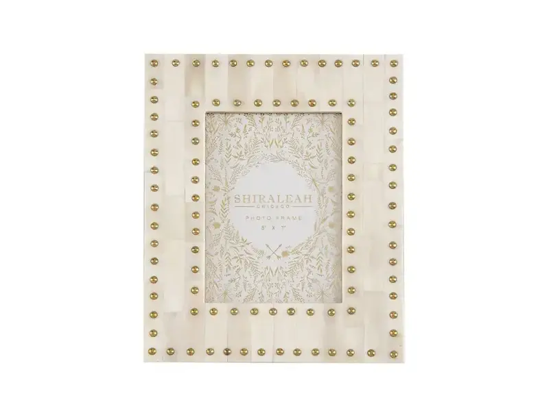 Shiraleah Mansour Studded 5 x 7 Gallery Frame, Ivory