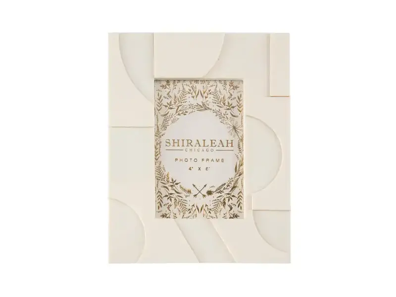Shiraleah Roma Deco 4 x 6 picture frame, ivory