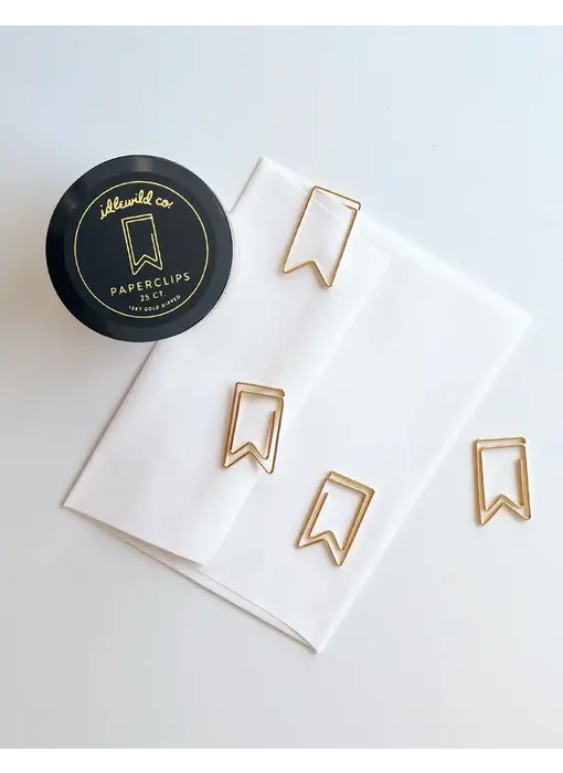 Flag Gold Plated Paper Clips