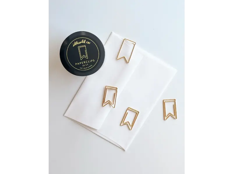 Idlewild Flag Gold Plated Paper Clips