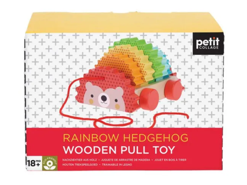 Chronicle Books Rainbow Hedgehog Wooden Pull Toy