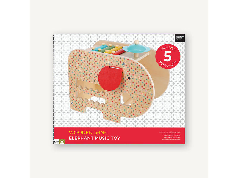 Chronicle Books Wooden 5-in-1 Elephant Music Toy