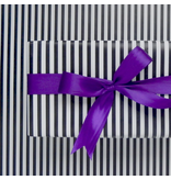 Jillson & Roberts Black White Stripe Gift Wrap - Roll