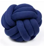 Pink Lemonade Knot Cotton Pillow - Federal Blue