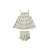 Rylee + Cru Inc. SMOCKED TANK + BLOOMER SET || SAGE STRIPE