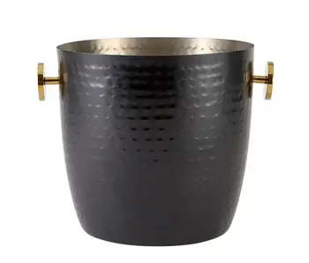 Black Hammered Champagne Bucket