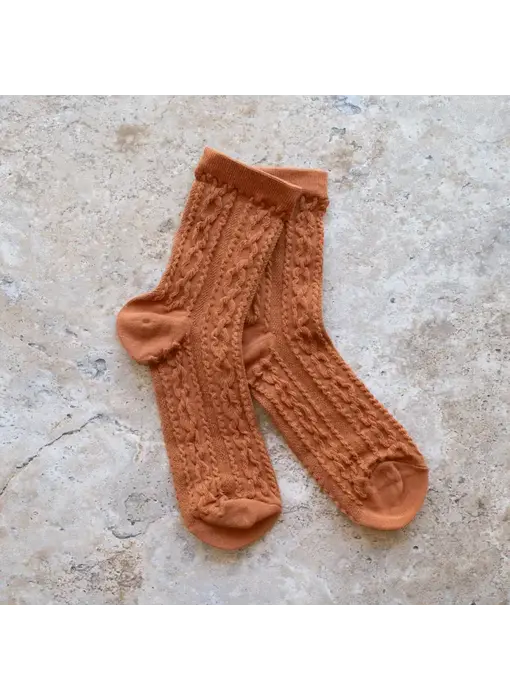 Noble Twist Socks - Rust