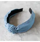 Tiepology Stich Knotted Light Denim Headband