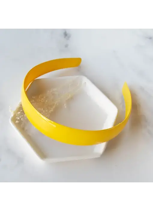 1 Inch Vivid Color Headband Yellow