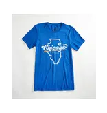 Orchard Street Apparel Chicago Prism XS Triblend Royal Blue Unisex T-Shirt