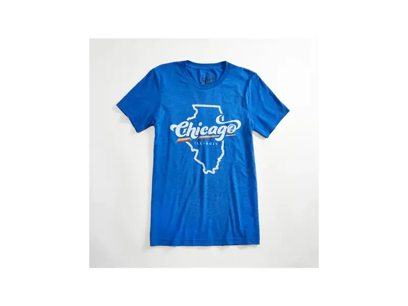 Orchard Street Apparel Chicago Prism L Triblend Royal Blue Unisex T-Shirt