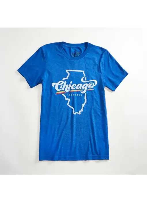 Chicago Prism XL Triblend Royal Blue Unisex T-Shirt