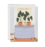 Red Cap Cards Nursery Plants baby greeting card