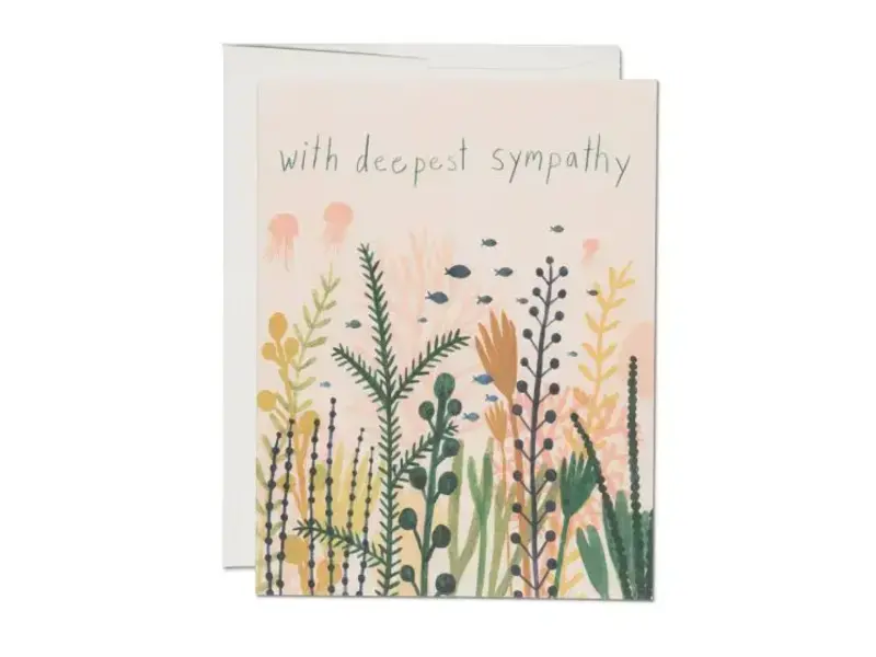 Red Cap Cards Underwater Sympathy greeting card