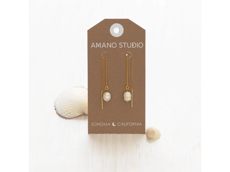 Amano Studio Pearl Threader Earrings