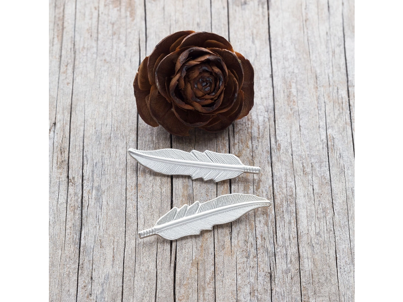 Amano Studio Silver Feather Hairpins