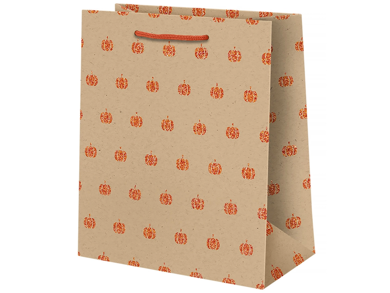 Paper Source Glitter Pumpkin Medium Gift Bag