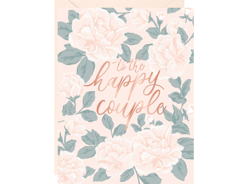 Paper Source Happy Couple Floral A2 Single Card