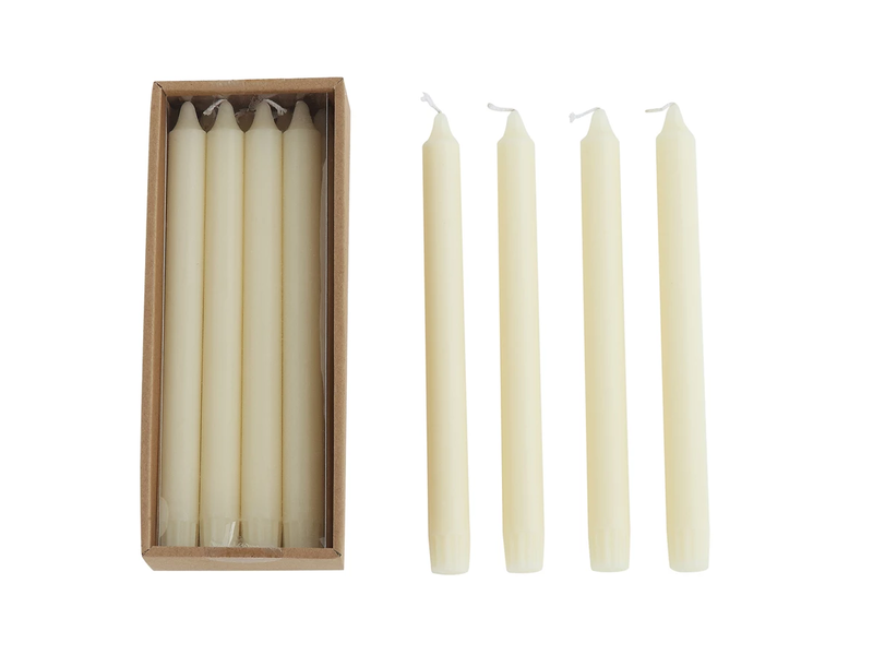 Creative Co-OP White Taper Candles In Box, Set of 12