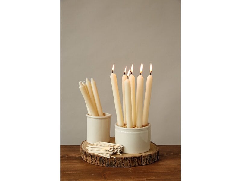 Creative Co-OP White Taper Candles In Box, Set of 12