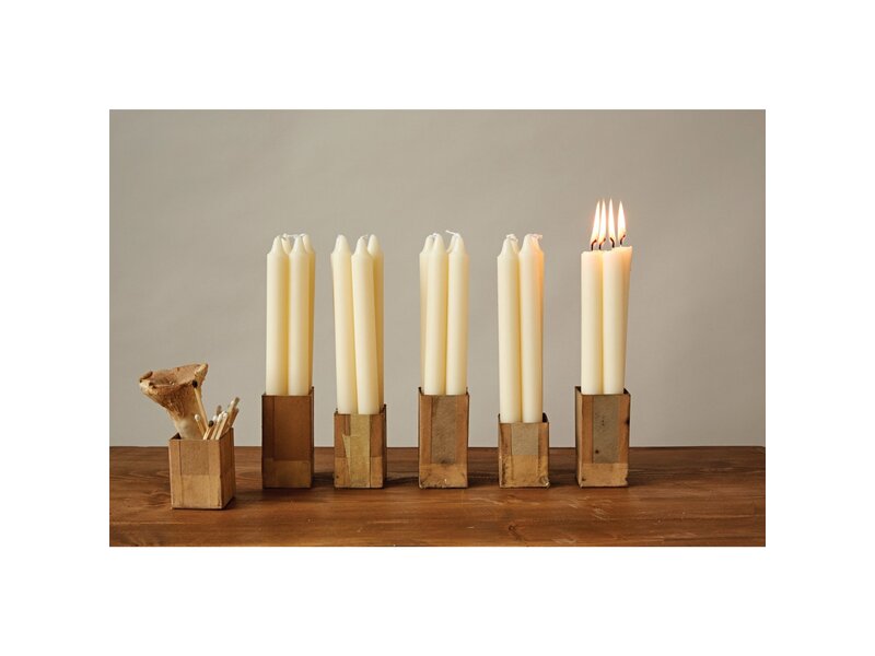 Creative Co-OP White Taper Candles In Box, Set of 12