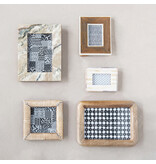 Creative Co-OP 2x3 Hand-Carved Photo Frame with Bone Border
