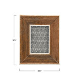 Creative Co-OP 2x3 Hand-Carved Photo Frame with Bone Border