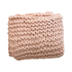 Crocheted Fabric Throw - Blush