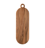 Creative Co-OP Acacia Rounded Wood Cheese/Cutting Board with Handle