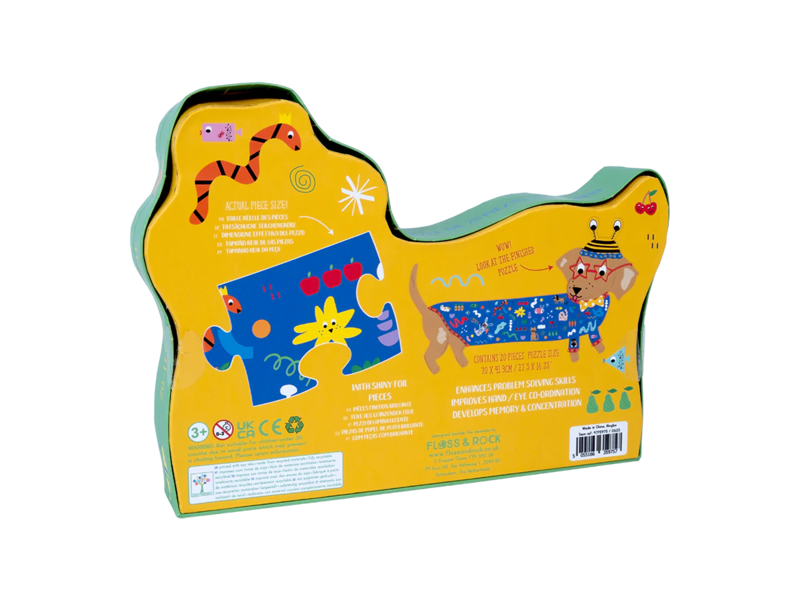 Floss and Rock Pets 20pc "Sausage Dog" Shaped  Jigsaw Puzzle
