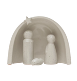 Creative Co-OP Stoneware Nativity with Glaze, Set of 4