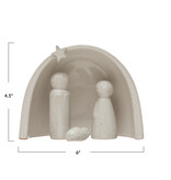 Creative Co-OP Stoneware Nativity with Glaze, Set of 4