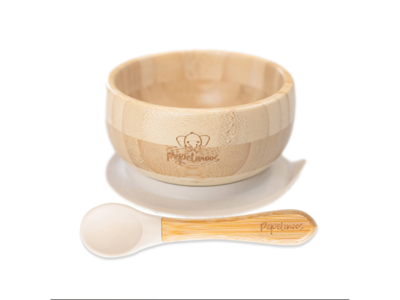 Pepelinoos Inc. Bamboo Suction Cup Bowl (non-toxic)