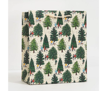Christmas Tree Farm Foil Gift Bag - Medium
